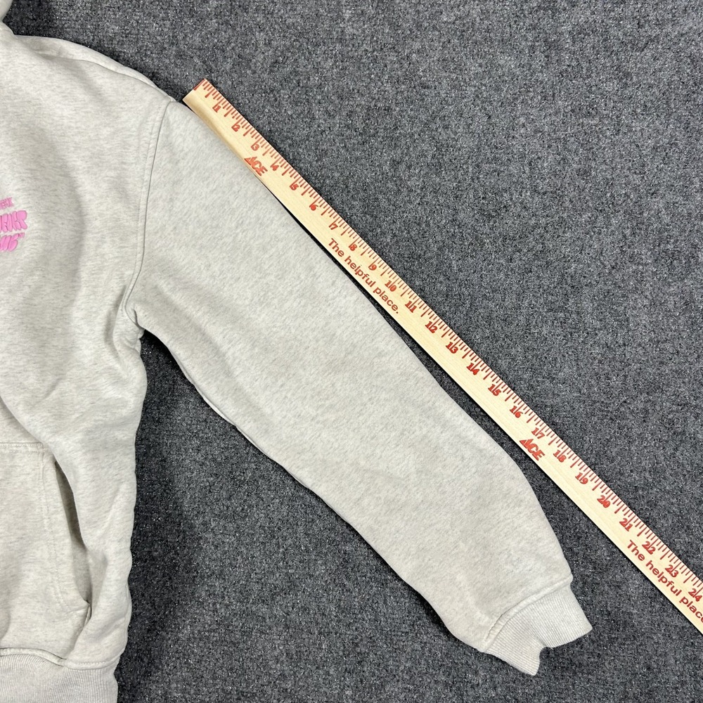 White Fox Boutique Comfort Club Hoodie Grey Pink Puff Print Oversized XS/S #2496 - Picture 11 of 12